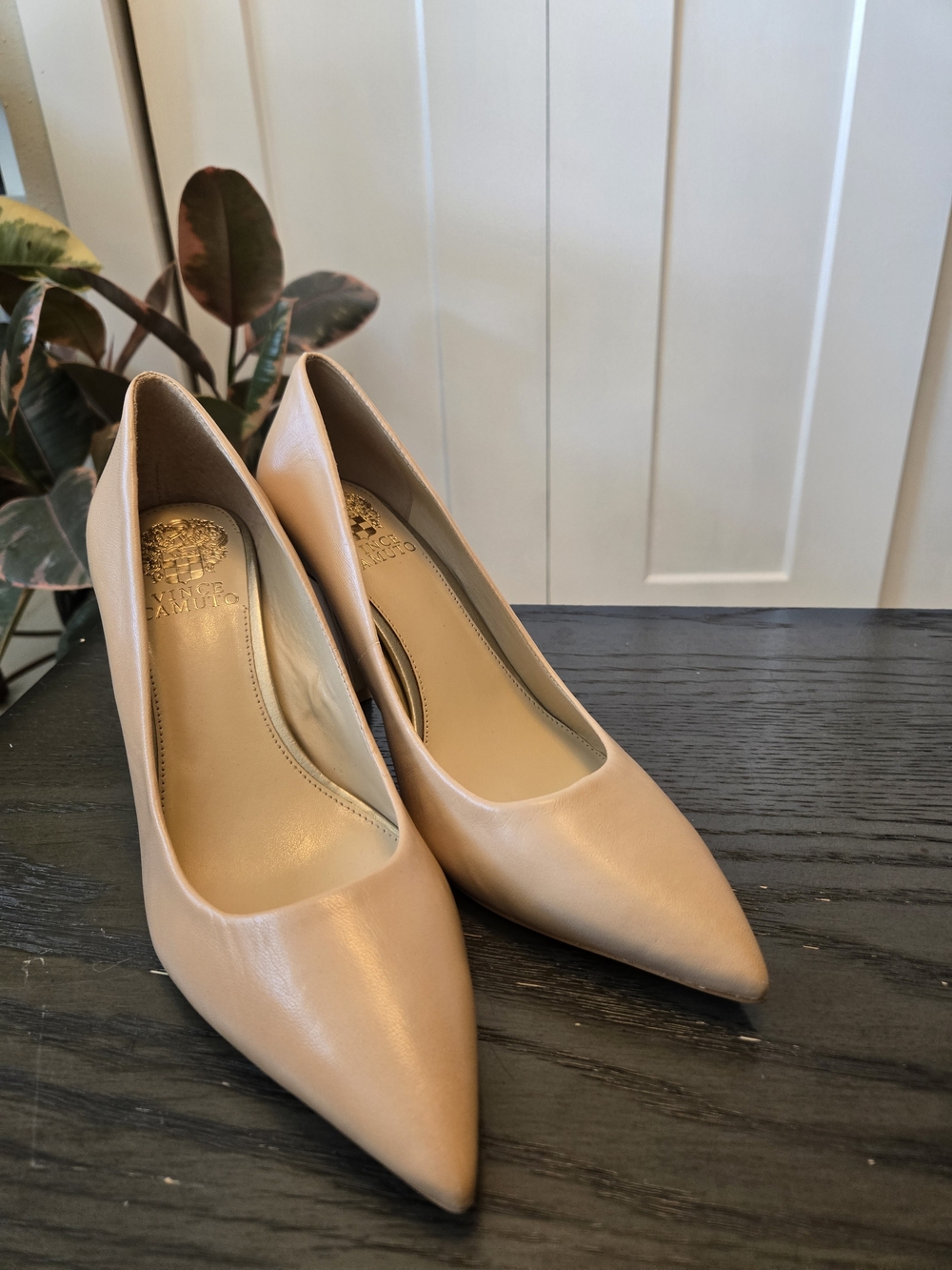Vince Camuto Women’s Nude Pointed-Toe Pumps